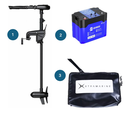 Combo motore elettrico 650 W + batteria LifePo4 esterna 50 A + borsa impermeabile
